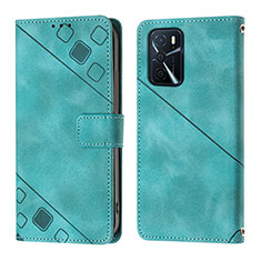 Coque Portefeuille Livre Cuir Etui Clapet YB1 pour Oppo A16s Vert