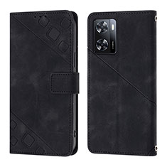 Coque Portefeuille Livre Cuir Etui Clapet YB1 pour Oppo A57e Noir