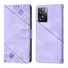 Coque Portefeuille Livre Cuir Etui Clapet YB1 pour Oppo A57e Violet