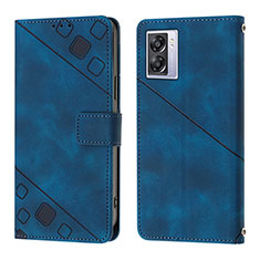 Coque Portefeuille Livre Cuir Etui Clapet YB1 pour Realme V23i 5G Bleu