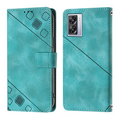 Coque Portefeuille Livre Cuir Etui Clapet YB1 pour Realme V23i 5G Vert