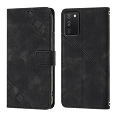 Coque Portefeuille Livre Cuir Etui Clapet YB1 pour Samsung Galaxy A02s Noir
