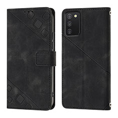 Coque Portefeuille Livre Cuir Etui Clapet YB1 pour Samsung Galaxy A03s Noir