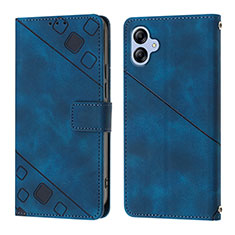 Coque Portefeuille Livre Cuir Etui Clapet YB1 pour Samsung Galaxy A04 4G Bleu
