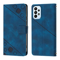 Coque Portefeuille Livre Cuir Etui Clapet YB1 pour Samsung Galaxy A13 4G Bleu