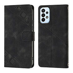 Coque Portefeuille Livre Cuir Etui Clapet YB1 pour Samsung Galaxy A13 4G Noir