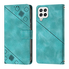 Coque Portefeuille Livre Cuir Etui Clapet YB1 pour Samsung Galaxy A22 4G Vert