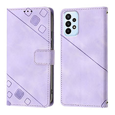 Coque Portefeuille Livre Cuir Etui Clapet YB1 pour Samsung Galaxy A23 5G Violet