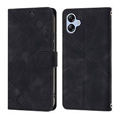 Coque Portefeuille Livre Cuir Etui Clapet YB1 pour Samsung Galaxy F04 Noir