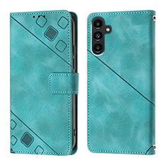 Coque Portefeuille Livre Cuir Etui Clapet YB1 pour Samsung Galaxy Jump3 5G Vert