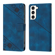 Coque Portefeuille Livre Cuir Etui Clapet YB1 pour Samsung Galaxy S22 5G Bleu