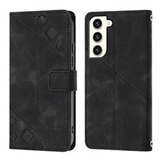 Coque Portefeuille Livre Cuir Etui Clapet YB1 pour Samsung Galaxy S22 5G Noir