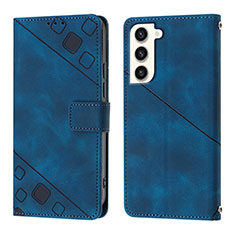 Coque Portefeuille Livre Cuir Etui Clapet YB1 pour Samsung Galaxy S22 Plus 5G Bleu