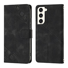 Coque Portefeuille Livre Cuir Etui Clapet YB1 pour Samsung Galaxy S22 Plus 5G Noir