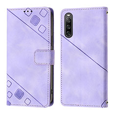 Coque Portefeuille Livre Cuir Etui Clapet YB1 pour Sony Xperia 10 IV Violet