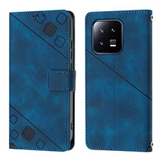 Coque Portefeuille Livre Cuir Etui Clapet YB1 pour Xiaomi Mi 13 5G Bleu