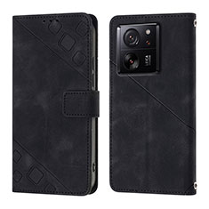 Coque Portefeuille Livre Cuir Etui Clapet YB1 pour Xiaomi Mi 13T 5G Noir