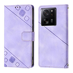 Coque Portefeuille Livre Cuir Etui Clapet YB1 pour Xiaomi Mi 13T Pro 5G Violet