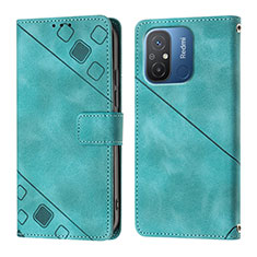 Coque Portefeuille Livre Cuir Etui Clapet YB1 pour Xiaomi Poco C55 Vert