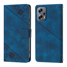 Coque Portefeuille Livre Cuir Etui Clapet YB1 pour Xiaomi Poco X4 GT 5G Bleu