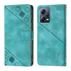 Coque Portefeuille Livre Cuir Etui Clapet YB1 pour Xiaomi Poco X5 5G Vert