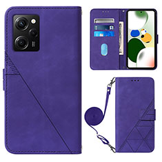 Coque Portefeuille Livre Cuir Etui Clapet YB1 pour Xiaomi Poco X5 Pro 5G Violet