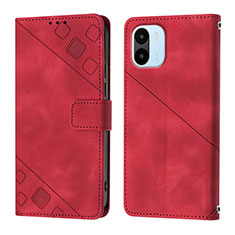 Coque Portefeuille Livre Cuir Etui Clapet YB1 pour Xiaomi Redmi A2 Plus Rouge