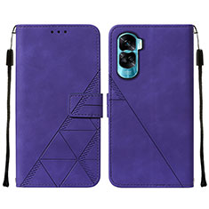 Coque Portefeuille Livre Cuir Etui Clapet YB2 pour Huawei Honor 90 Lite 5G Violet