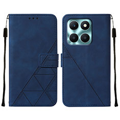 Coque Portefeuille Livre Cuir Etui Clapet YB2 pour Huawei Honor X8b Bleu