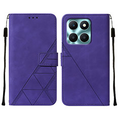 Coque Portefeuille Livre Cuir Etui Clapet YB2 pour Huawei Honor X8b Violet