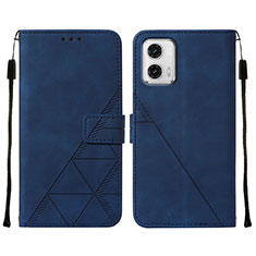 Coque Portefeuille Livre Cuir Etui Clapet YB2 pour Motorola Moto G73 5G Bleu