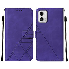 Coque Portefeuille Livre Cuir Etui Clapet YB2 pour Motorola Moto G73 5G Violet