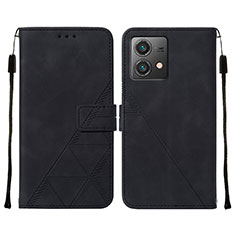 Coque Portefeuille Livre Cuir Etui Clapet YB2 pour Motorola Moto G84 5G Noir