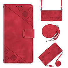 Coque Portefeuille Livre Cuir Etui Clapet YB2 pour Nokia C100 Rouge