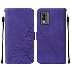 Coque Portefeuille Livre Cuir Etui Clapet YB2 pour Nokia C210 Violet