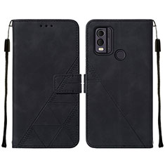 Coque Portefeuille Livre Cuir Etui Clapet YB2 pour Nokia C22 Noir