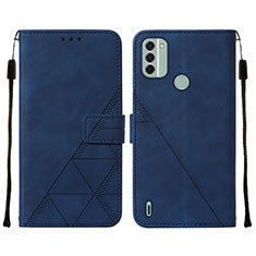 Coque Portefeuille Livre Cuir Etui Clapet YB2 pour Nokia C31 Bleu