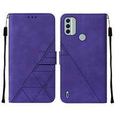 Coque Portefeuille Livre Cuir Etui Clapet YB2 pour Nokia C31 Violet