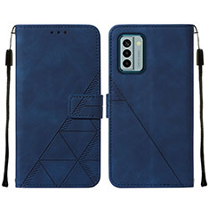 Coque Portefeuille Livre Cuir Etui Clapet YB2 pour Nokia G22 Bleu