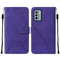 Coque Portefeuille Livre Cuir Etui Clapet YB2 pour Nokia G22 Violet