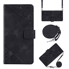Coque Portefeuille Livre Cuir Etui Clapet YB2 pour Oppo A16K Noir