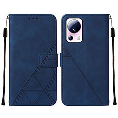 Coque Portefeuille Livre Cuir Etui Clapet YB2 pour Xiaomi Mi 12 Lite NE 5G Bleu