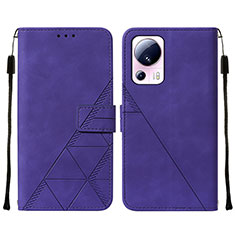 Coque Portefeuille Livre Cuir Etui Clapet YB2 pour Xiaomi Mi 12 Lite NE 5G Violet