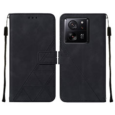 Coque Portefeuille Livre Cuir Etui Clapet YB2 pour Xiaomi Mi 13T 5G Noir