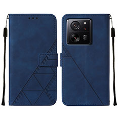 Coque Portefeuille Livre Cuir Etui Clapet YB2 pour Xiaomi Mi 13T Pro 5G Bleu