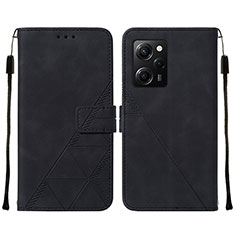 Coque Portefeuille Livre Cuir Etui Clapet YB2 pour Xiaomi Poco X5 Pro 5G Noir