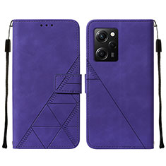 Coque Portefeuille Livre Cuir Etui Clapet YB2 pour Xiaomi Poco X5 Pro 5G Violet