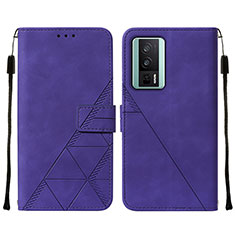 Coque Portefeuille Livre Cuir Etui Clapet YB2 pour Xiaomi Redmi K60 5G Violet