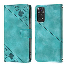 Coque Portefeuille Livre Cuir Etui Clapet YB2 pour Xiaomi Redmi Note 11S 4G Vert