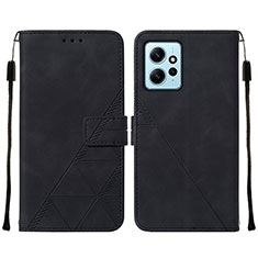 Coque Portefeuille Livre Cuir Etui Clapet YB2 pour Xiaomi Redmi Note 12 4G Noir